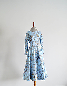 Šaty - Bavlnené šaty s bylinkovým dezénom  - 12962540_