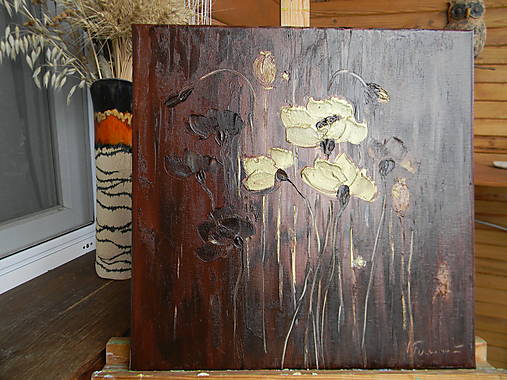 Obrazy - Zlatohnedé maky - 12967159_