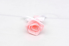 Svadobné pierka - Pierko svetlá ružová-biela ruža stredné - 12967873_