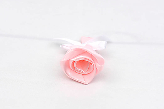 Svadobné pierka - Pierko svetlá ružová-biela ruža stredné - 12967873_