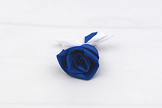 Svadobné pierka - Pierko modro-biele ruža stredné - 12968121_