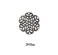 Komponenty - Filigrán kvet 29 mm bronz, 1 ks - 12966958_