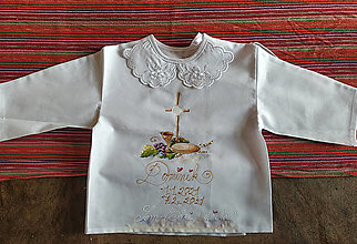 Detské oblečenie - Krstná košieľka pre Dominika II. - 12970065_