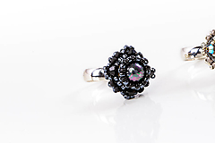 prsteň Zina (prírodný minerál čierna perleť)