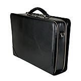 Veľké tašky - Pracovný kufor z pravej kože v čiernej farbe - 12972414_
