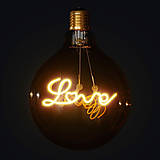 Iný materiál - LED žiarovka LOVE pre závesné lampy, E27, 250lm, 5W, Teplá biela, stmievateľná - 12973631_