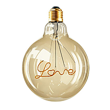 Iný materiál - LED žiarovka LOVE pre závesné lampy, E27, 250lm, 5W, Teplá biela, stmievateľná - 12973630_
