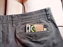 Peňaženky - Kožená minimalistická peňaženka s klipom  (Meď/Bronz) - 12974488_