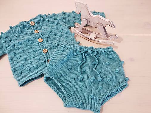 Detské oblečenie - Guľôčkové gaťuše 100% Baby merino - 12971171_