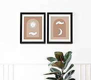 Grafika - Magický set plagátov so slnkom a mesiacom (A4 (2 ks)) - 12973211_