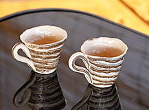Nádoby - Keramická šálka modelovaná150ml-170ml - 12976666_