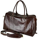 Veľké tašky - Kožená cestovná taška/kabela v tmavo hnedej farbe BIG  - 12976283_