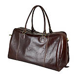 Veľké tašky - Kožená cestovná taška/kabela v tmavo hnedej farbe BIG  - 12976285_