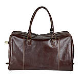 Veľké tašky - Kožená cestovná taška/kabela v tmavo hnedej farbe BIG  - 12976286_