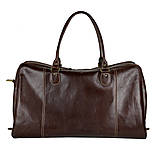 Veľké tašky - Kožená cestovná taška/kabela v tmavo hnedej farbe BIG  - 12976287_