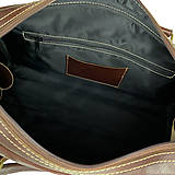 Veľké tašky - Kožená cestovná taška/kabela v tmavo hnedej farbe - 12976300_