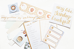 Papier - Journal tvorenie "breakfast sky blue" - 12978098_
