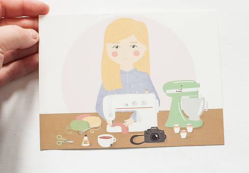 Papiernictvo - Pohľadnica "handmade tvorca" - 12976696_