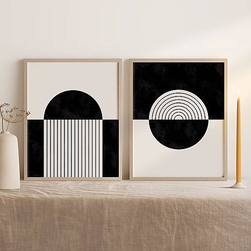 Grafika - Set plagátov s geometrickými tvarmi - 12977917_