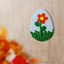 Magnetky - Veľkonočné vajíčka mini - magnetky (kvet) - 12976503_