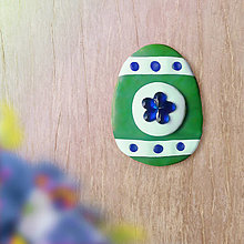 Magnetky - Veľkonočné vajíčka mini - magnetky (modrý kvet) - 12976524_
