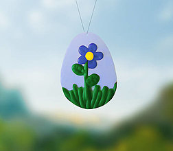 Dekorácie - Veľkonočné vajíčko mini na zavesenie - kvetinka - 12977419_