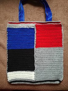 Nákupné tašky - Háčkovaná taška - farebná - 12981714_