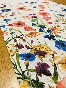 Úžitkový textil - Štóla -  kvety na luke - 12984936_