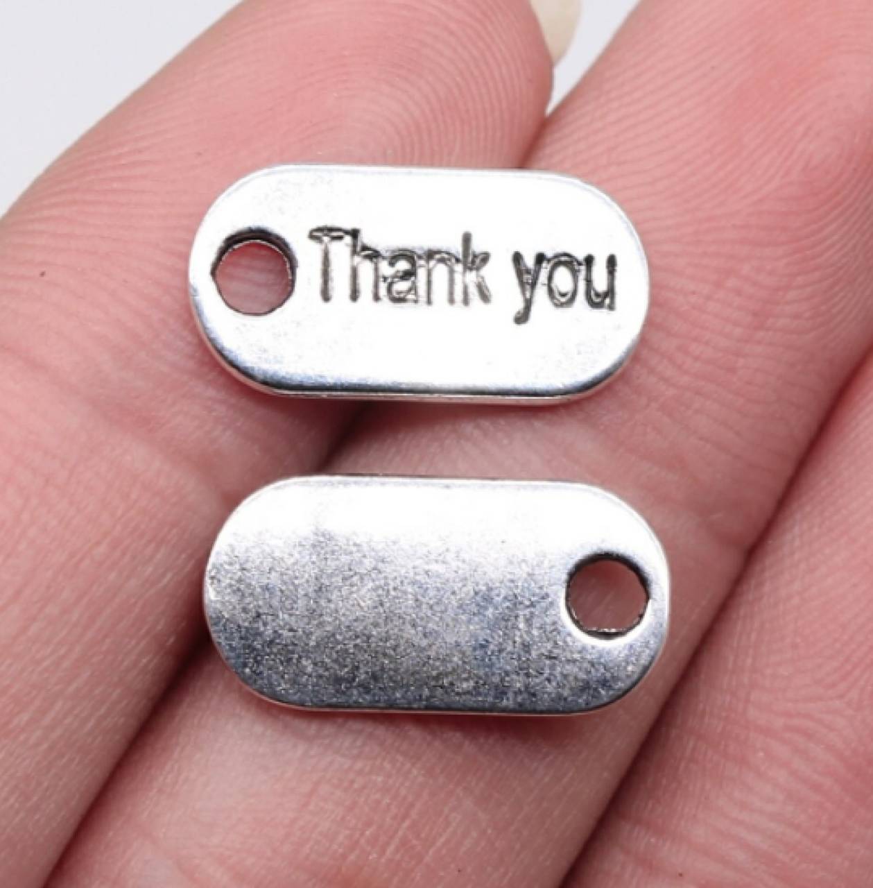 PR103 Štítok kovový Thank you 1,8 x 1 cm