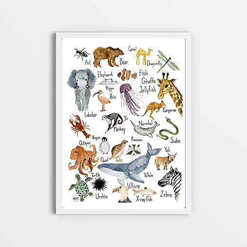 Kresby - Art Print - Anglická abeceda - 12980411_