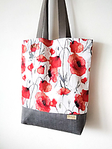 Nákupné tašky - Taška divé maky, akvarel - 12986370_