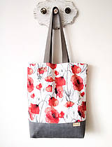 Nákupné tašky - Taška divé maky, akvarel - 12986388_
