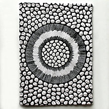 Obrazy - Art quilt - textilní obraz, černobílá abstrakce - 12994290_