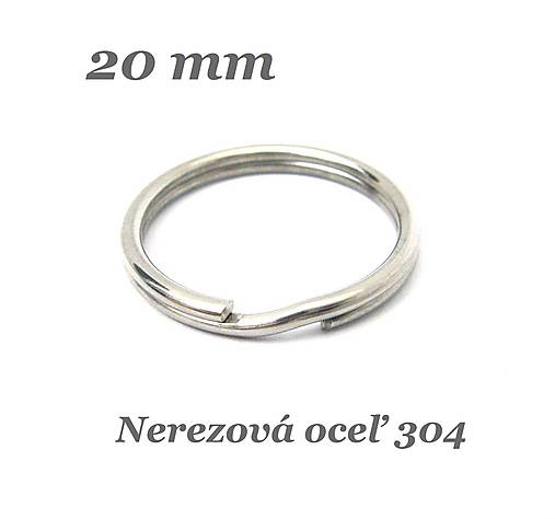 Krúžok na klúče 20mm /M9042/- nerez.oceľ 304