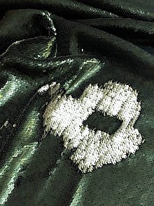 Textil - Flitrová šatovka (Zeleno-béžová) - 12998886_