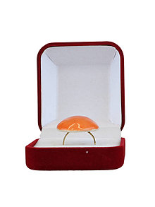 Prstene - Prsteň keramický oranžový - 12998369_