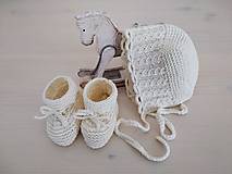 Detské topánky - Papučky pre bábätko (Smotanové) - 12995548_