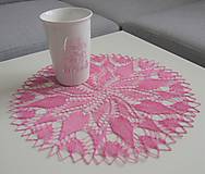 Úžitkový textil - Pletená prikrývka Lea - ružová - 12995974_