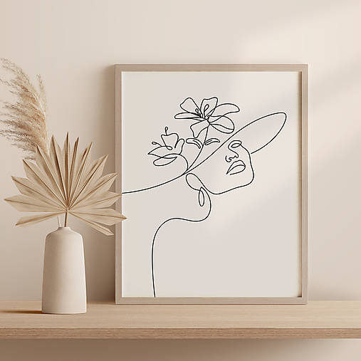 Grafika - Print so ženskou tvárou - 12996763_