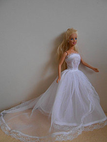 Hračky - Svadobné šaty pre barbie - 12997333_
