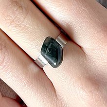 Prstene - Simple Tumbled Gemstone Ring / Prsteň s tromlovaným minerálom (Achát č.2) - 13001549_