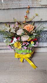Dekorácie - Košík plný kvetov ❤️ - 13003311_