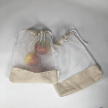 Úžitkový textil - Vrecká na potraviny so sieťkou – ľanové  (30/40) - 13002772_