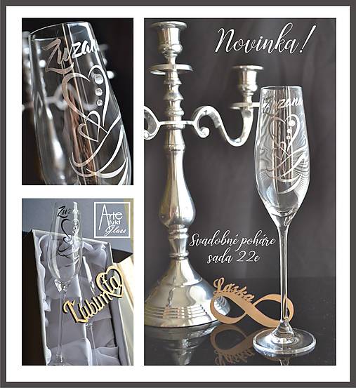 Nádoby - svadobné poháre - 13004968_
