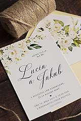 Papiernictvo - Svadobné oznámenie "jemné krémové kvety" ❤ - 13000240_