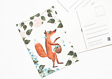 Papier - Pohľadnica "foxie lady" - 13004064_
