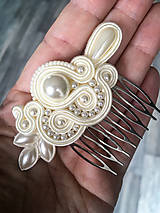 Náušnice - Svadba - šujtášové svadobné perlové náušnice (ivory) - 13001168_