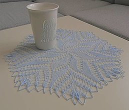 Úžitkový textil - Pletená prikrývka Timi - svetlomodrá - 13000553_