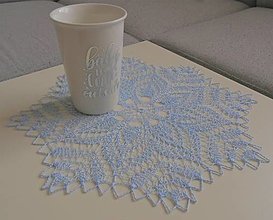 Úžitkový textil - Pletená prikrývka Lily - svetlomodrá - 13000568_