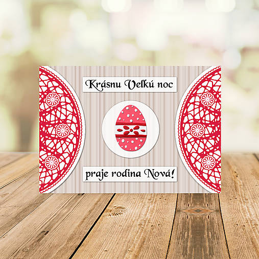 Papiernictvo - Veľkonočná krajková FIMO pohľadnica (jemná 3) - 13003990_